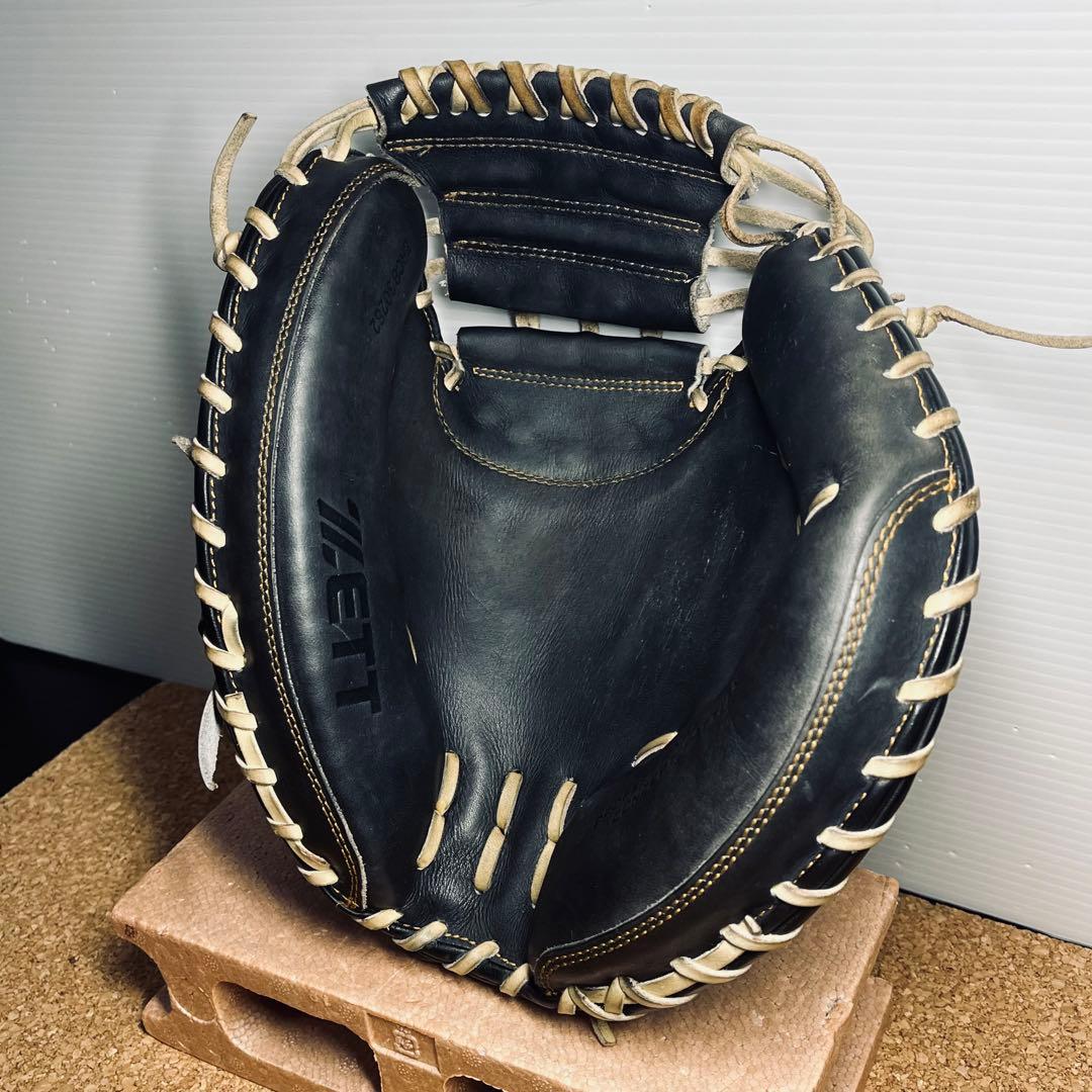 ZETT軟式捕手ミット中村悠平タイプ/BRCB30282／一般.大人／ブラック