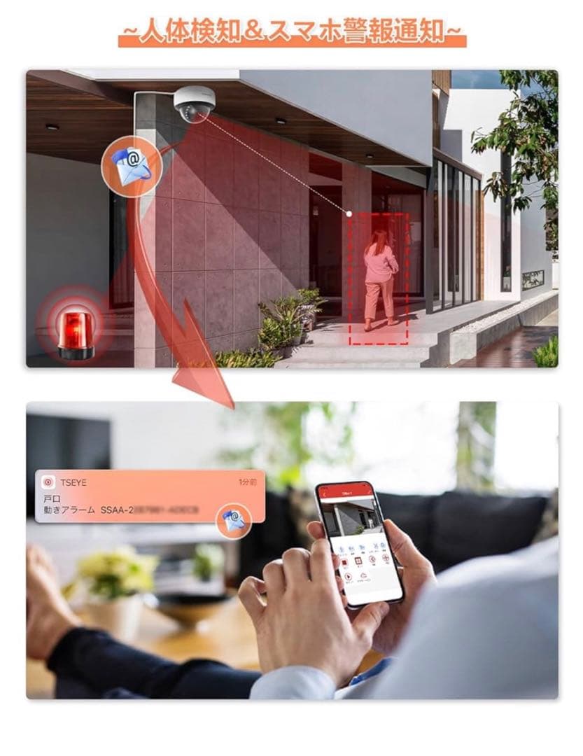 値下げ　JENNOV 防犯カメラ 屋外 poeドーム型防犯カメラ