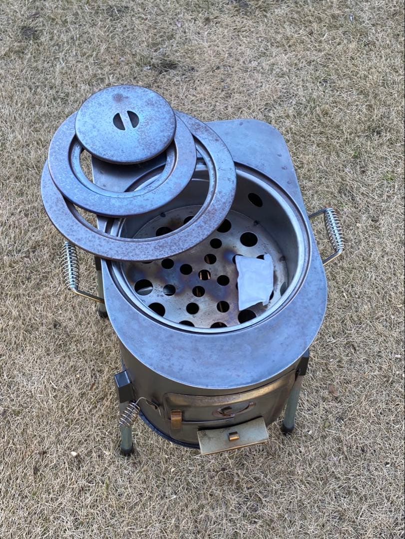 【小川キャンパル　ちびストーブ】コンパクト 薪ストーブ スチール製