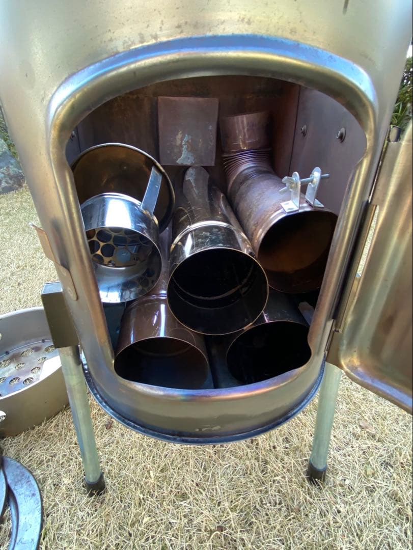 【小川キャンパル　ちびストーブ】コンパクト 薪ストーブ スチール製