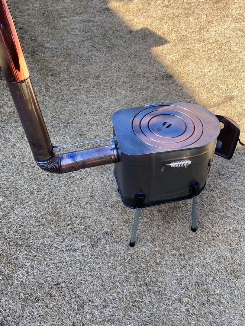 【小川キャンパル　ちびストーブ】コンパクト 薪ストーブ スチール製