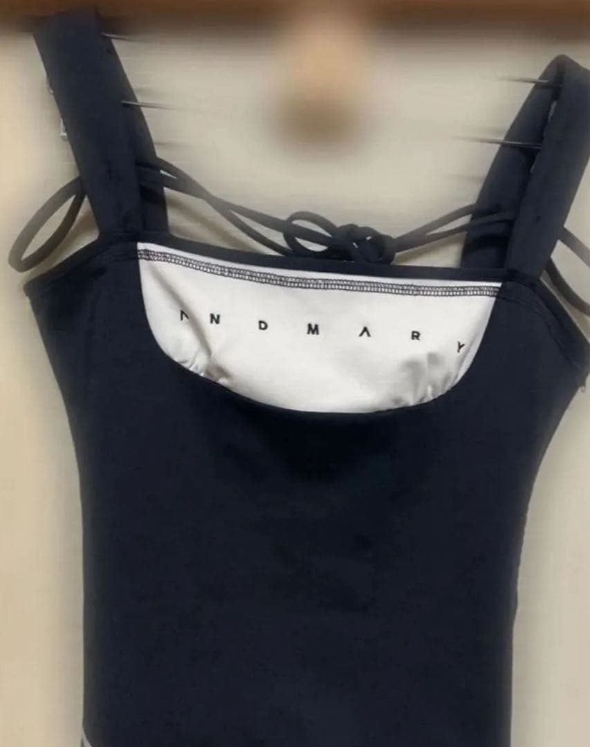 トップス ANDMARY Luca stitch tops black