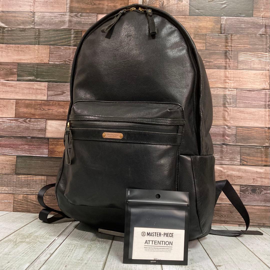 マスターピース　master piece　オールレザー　バックパック　本革　黒
