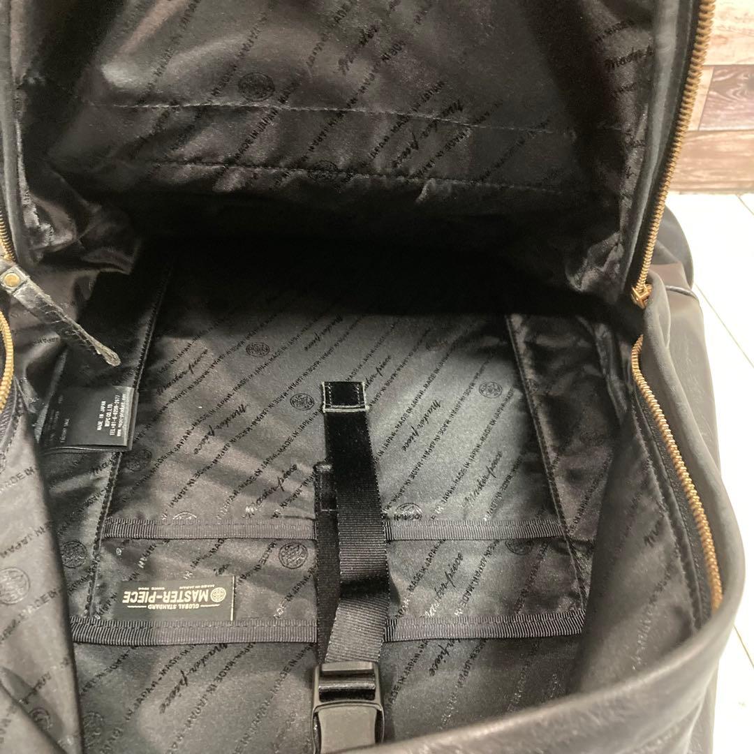 マスターピース　master piece　オールレザー　バックパック　本革　黒