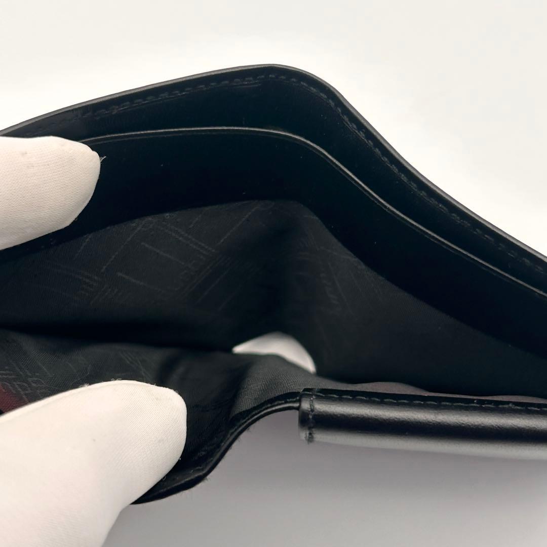 美品 dunhill ダンヒル 二つ折り財布 ブラックレザー 高級