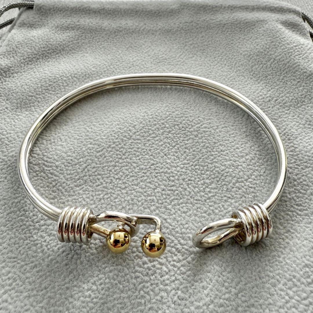 Tiffany&Co. フック＆アイ バングル ダブル コンビ ティファニー