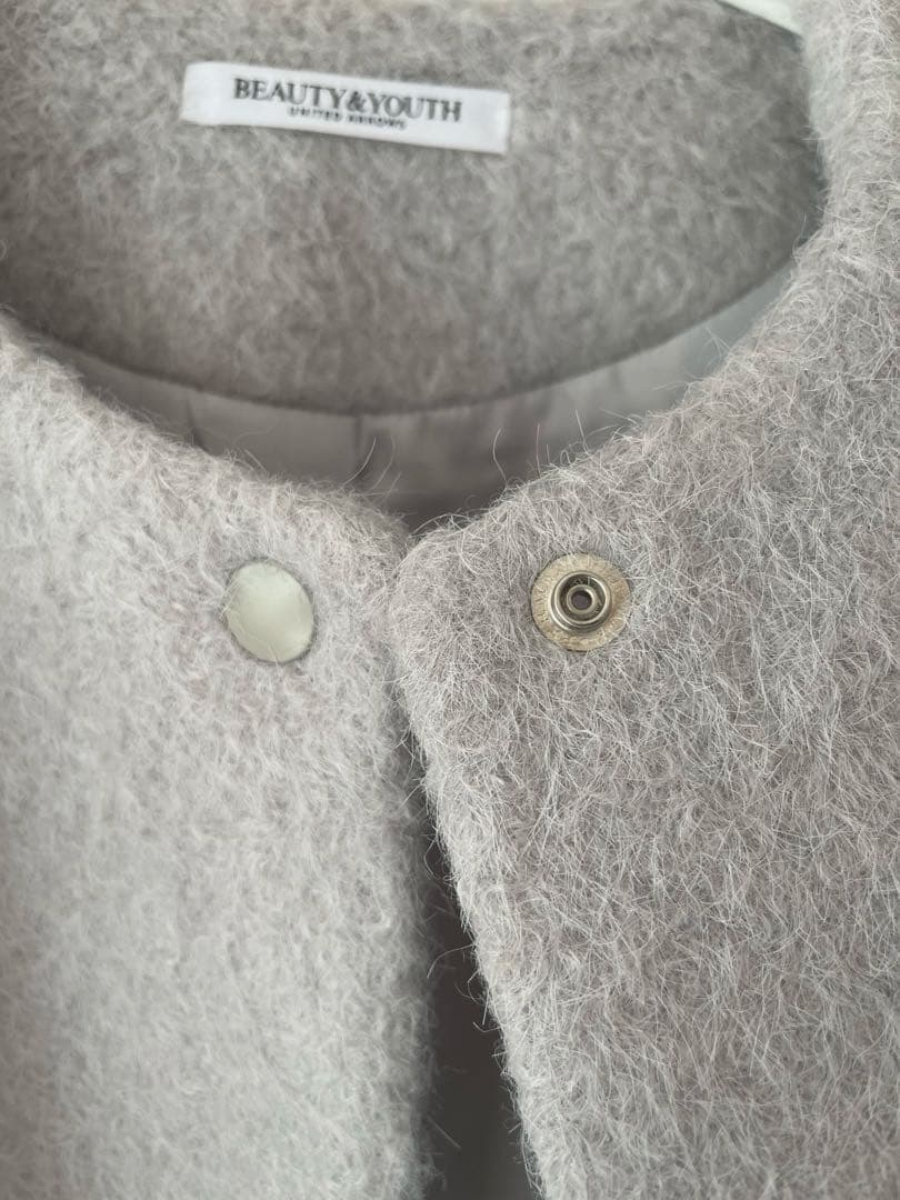 今季 B&Y UNITED ARROWS ブークレーノーカラーブルゾン