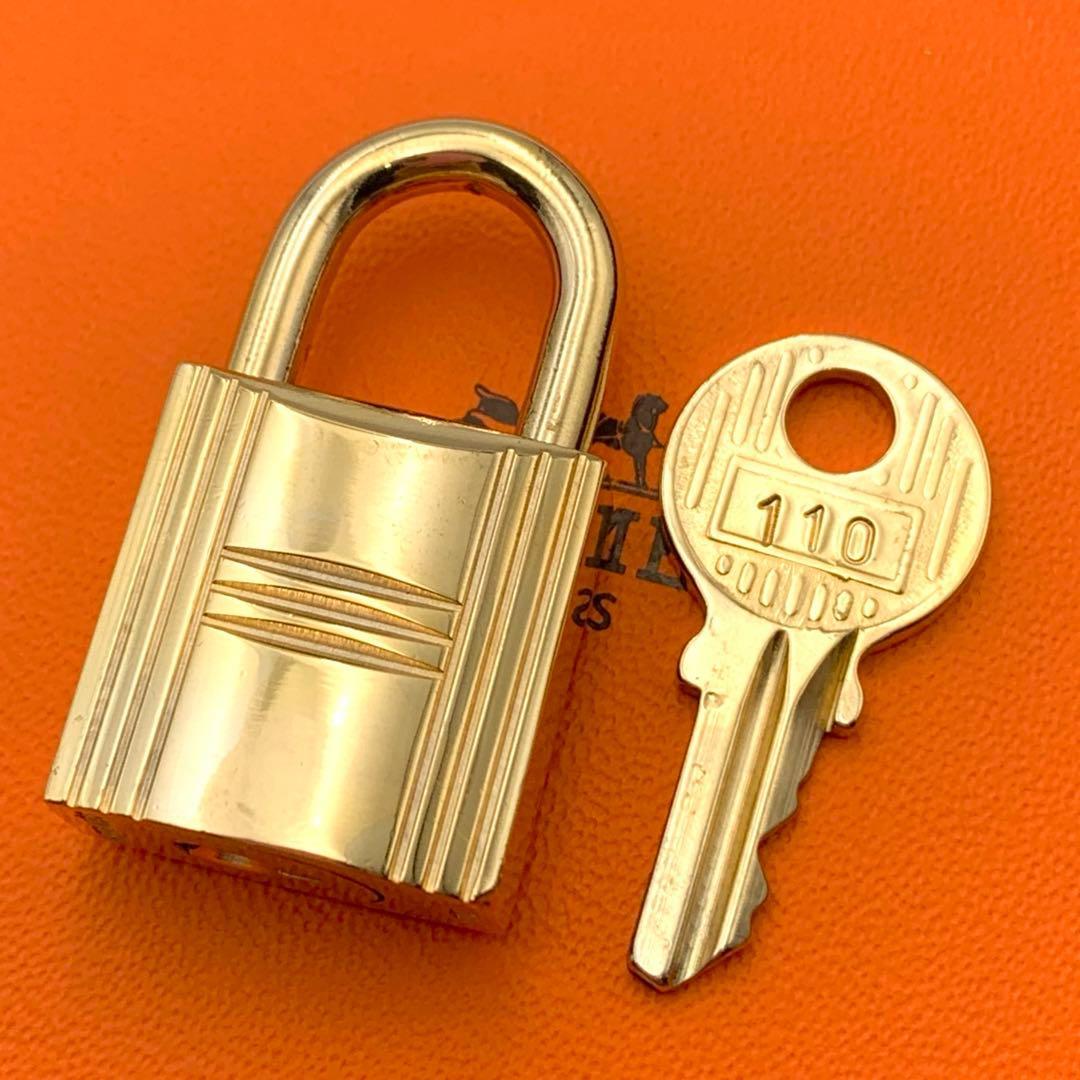 HERMESエルメス カデナ 110番 ゴールド 24Kメッキ 鍵付き 南京錠