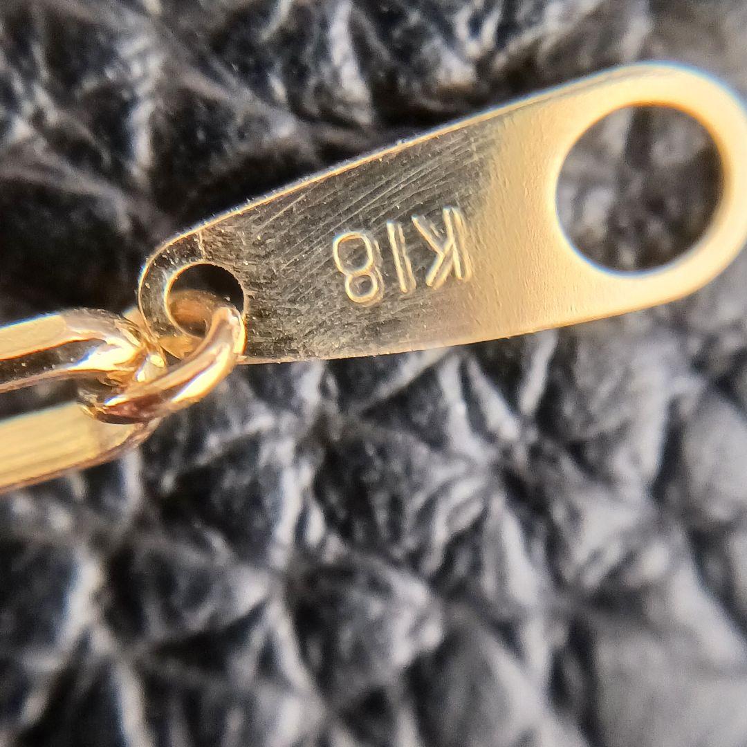 (C011317) K18 YG クリップチェーン アンクレット メンズ