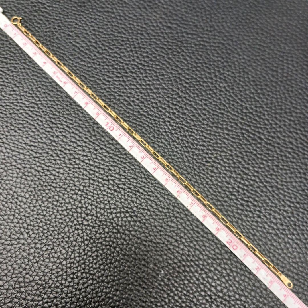 (C011317) K18 YG クリップチェーン アンクレット メンズ