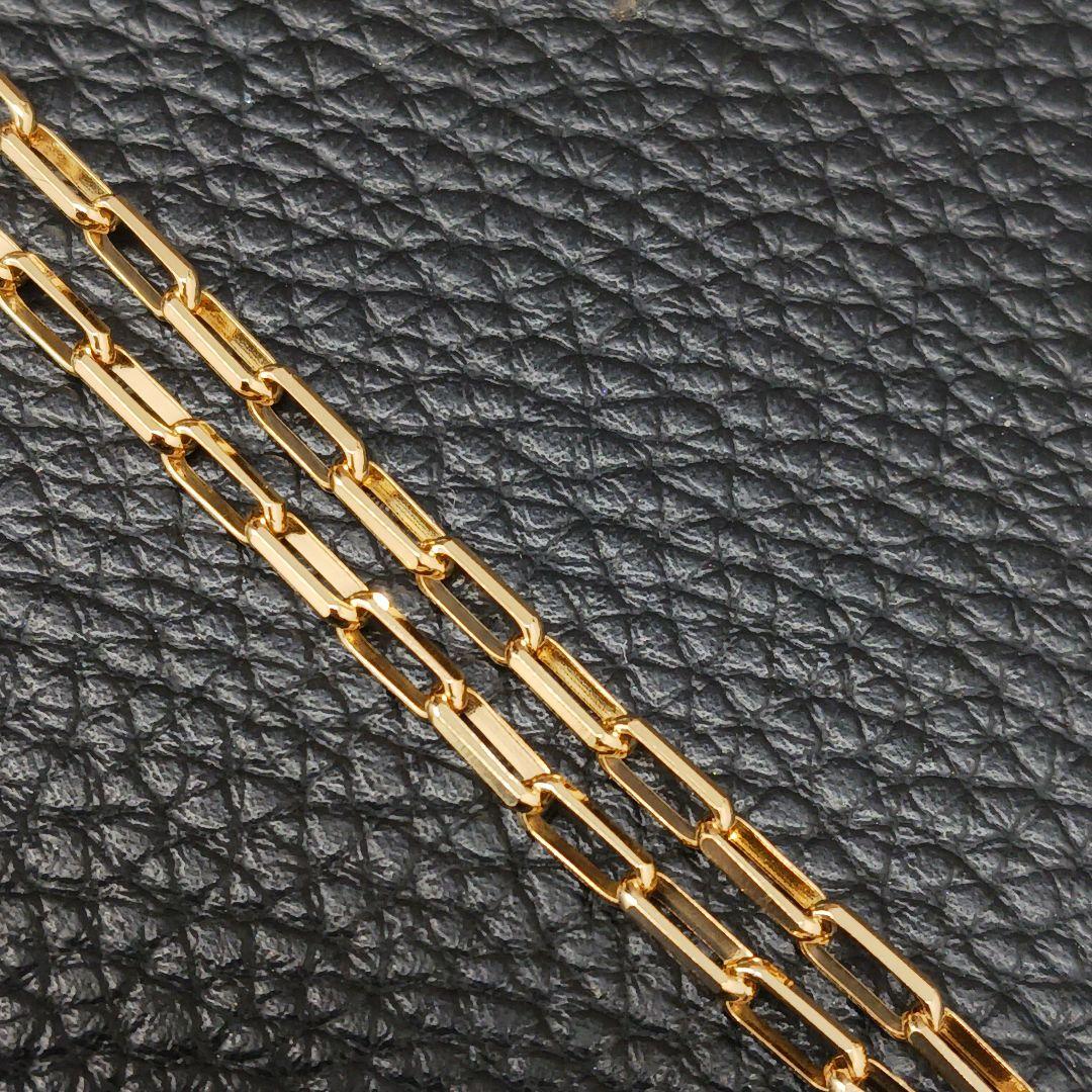 (C011317) K18 YG クリップチェーン アンクレット メンズ