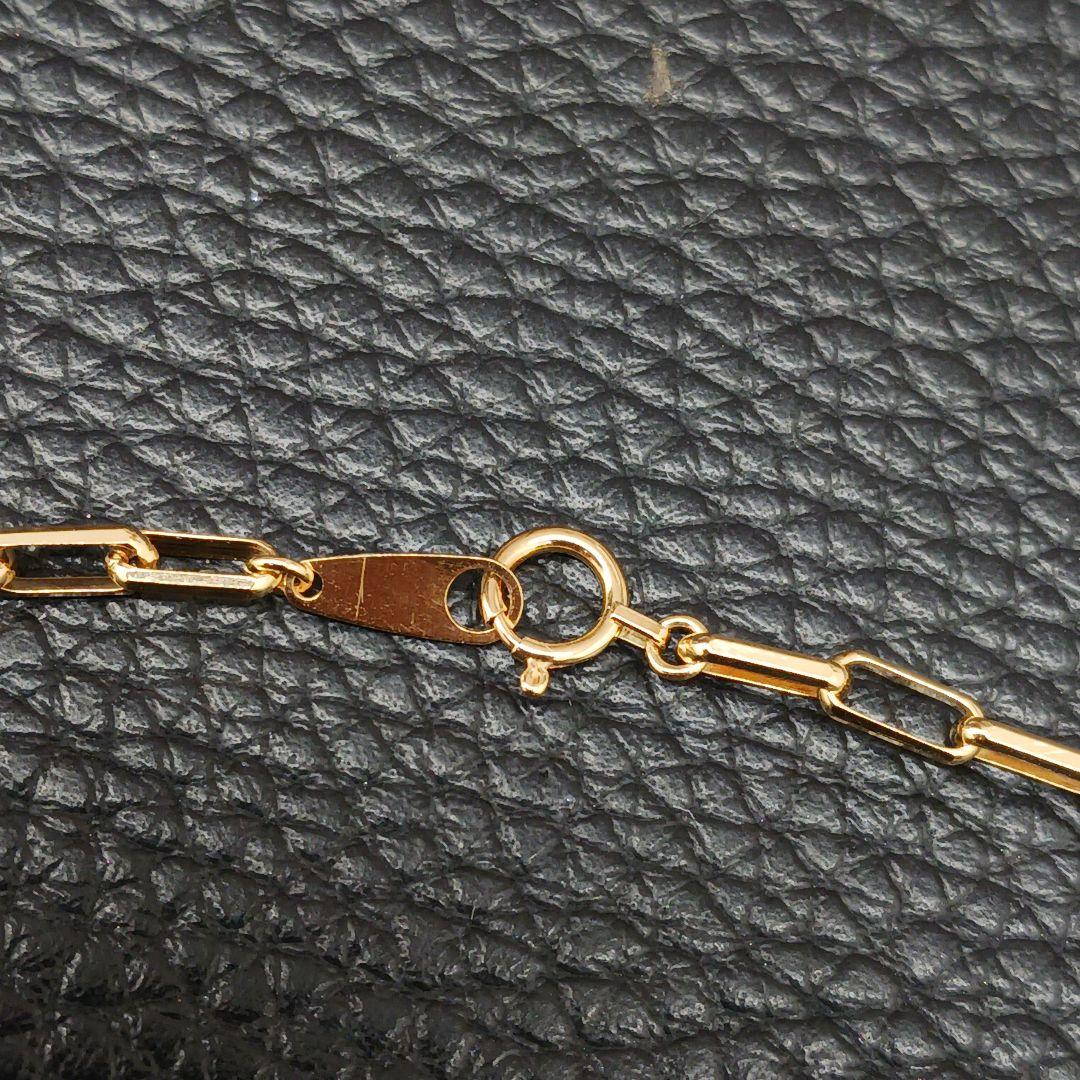 (C011317) K18 YG クリップチェーン アンクレット メンズ