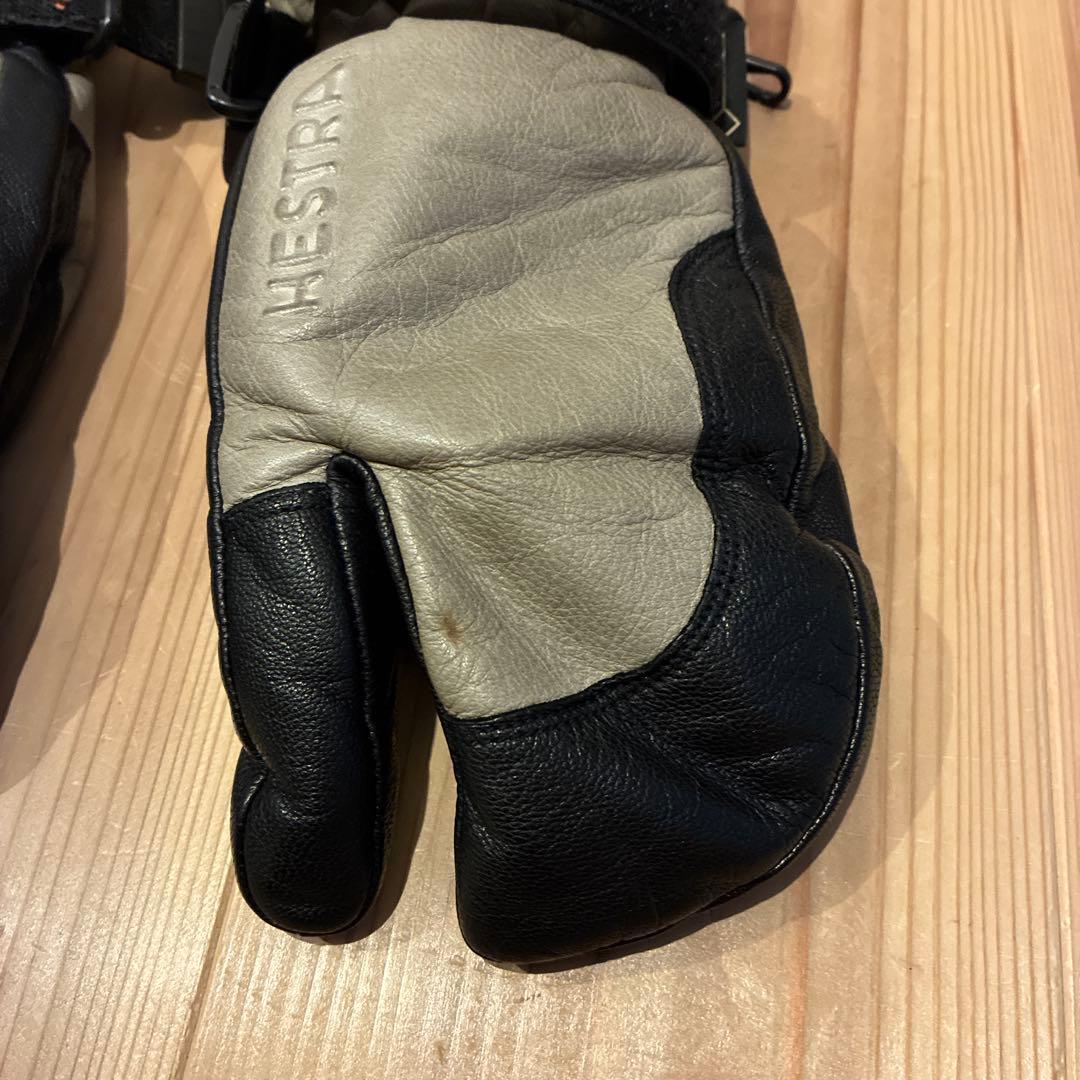 Hestra スキーグローブ 3-finger gtx フルレザー　ハンドカフ付