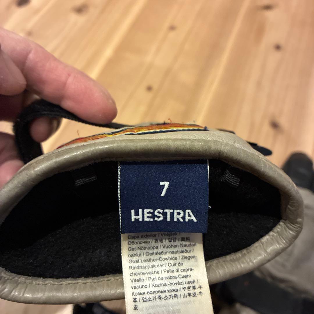 Hestra スキーグローブ 3-finger gtx フルレザー　ハンドカフ付