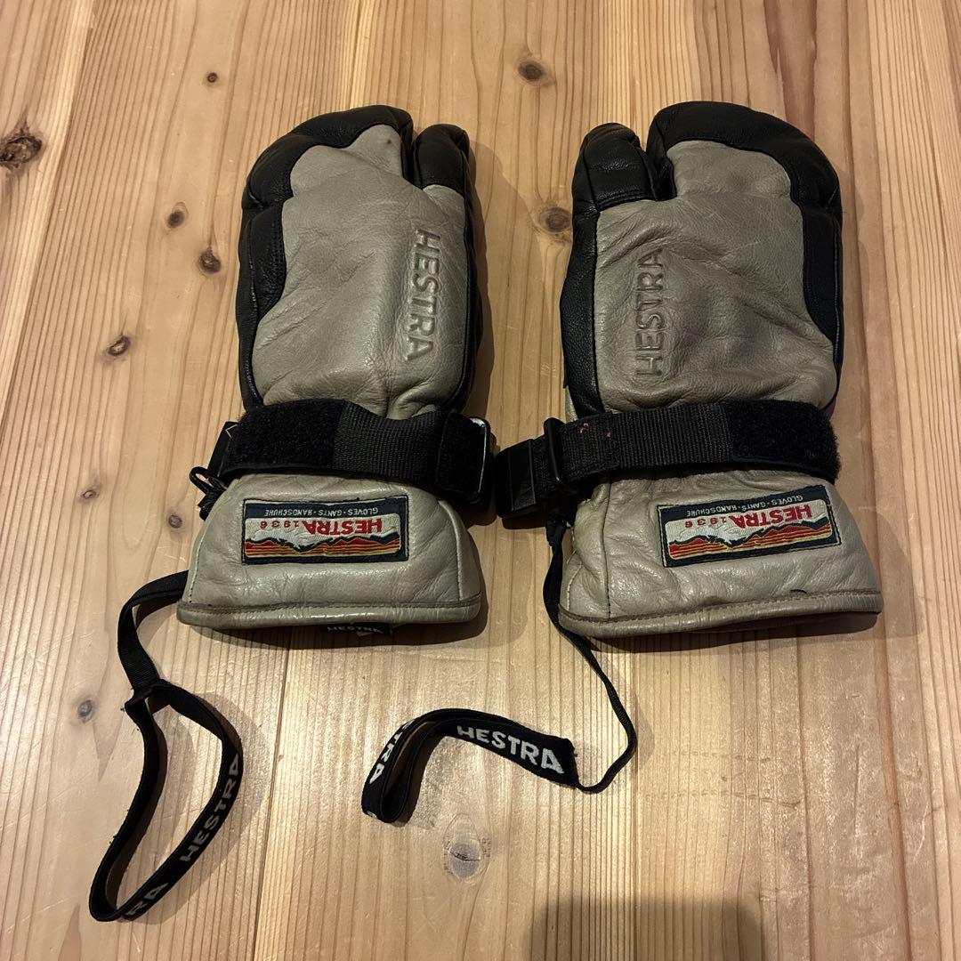 Hestra スキーグローブ 3-finger gtx フルレザー　ハンドカフ付