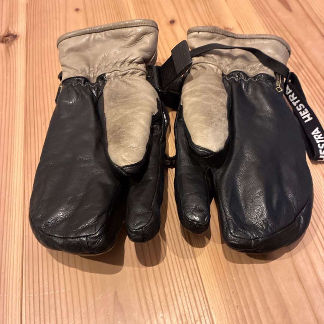 Hestra スキーグローブ 3-finger gtx フルレザー　ハンドカフ付