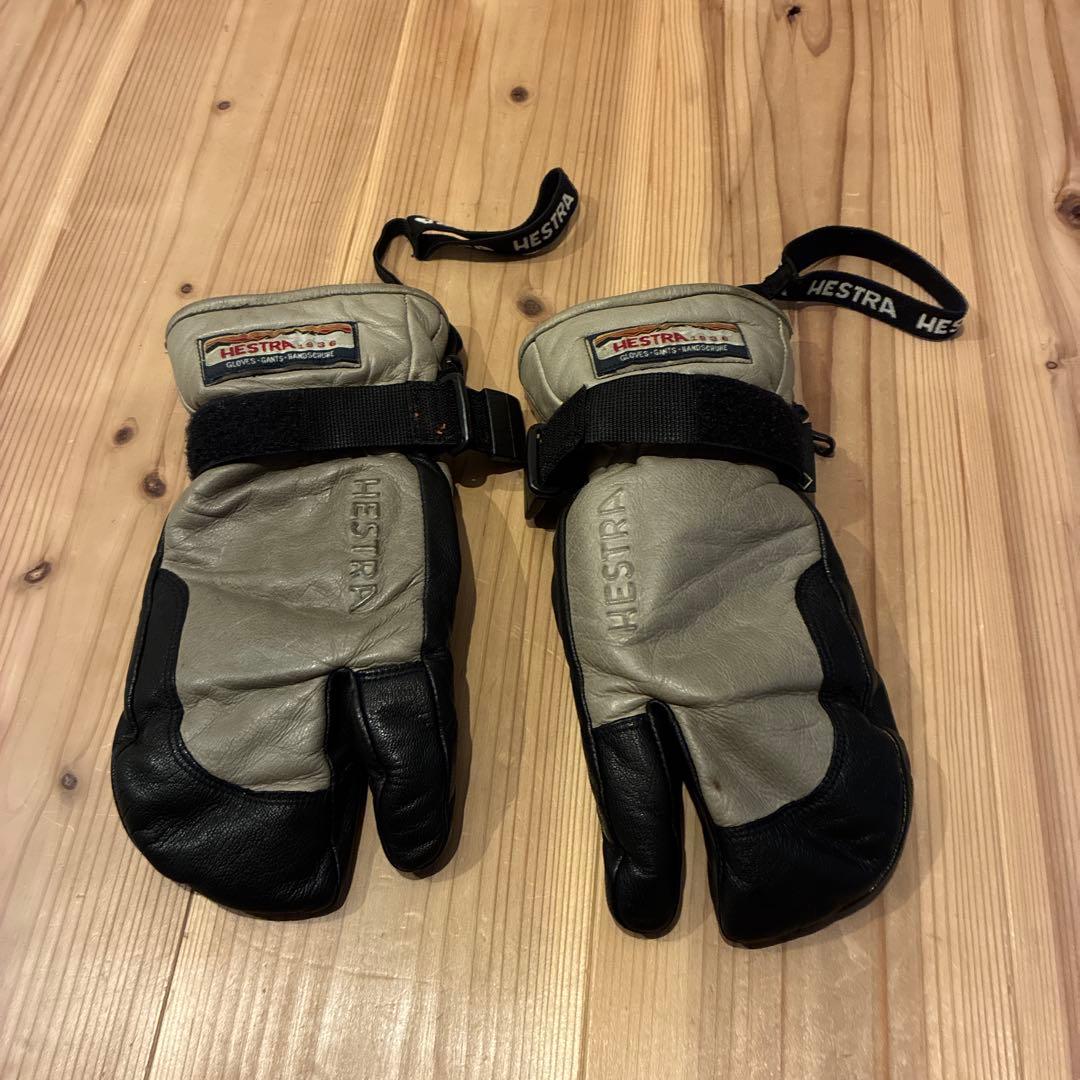 Hestra スキーグローブ 3-finger gtx フルレザー　ハンドカフ付