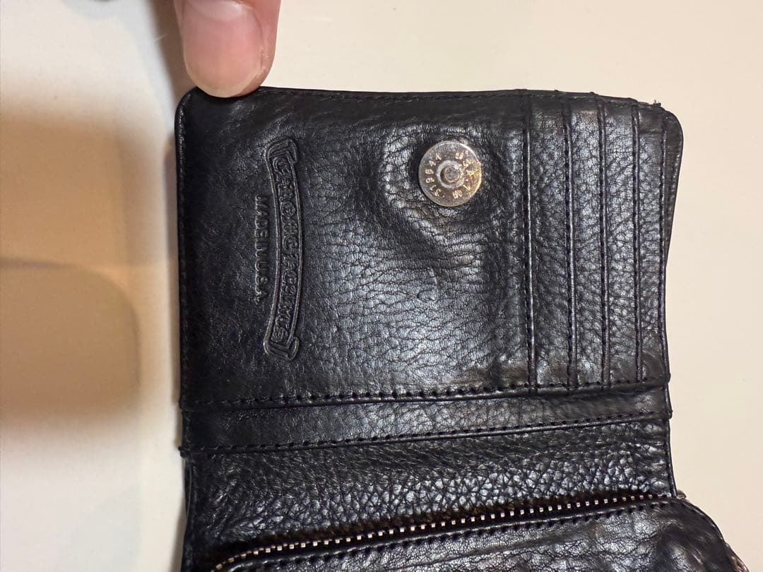 NYXさん専用クロムハーツ ジョーイウォレット ブラック ヘビーレザー