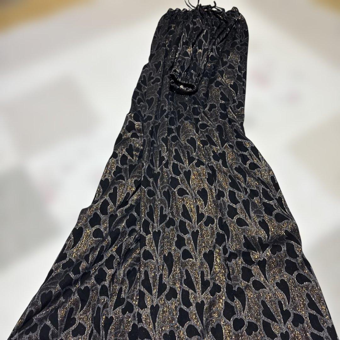 ROSBUD マグバイシー　ラメジャガード　オールインワン　ハート柄