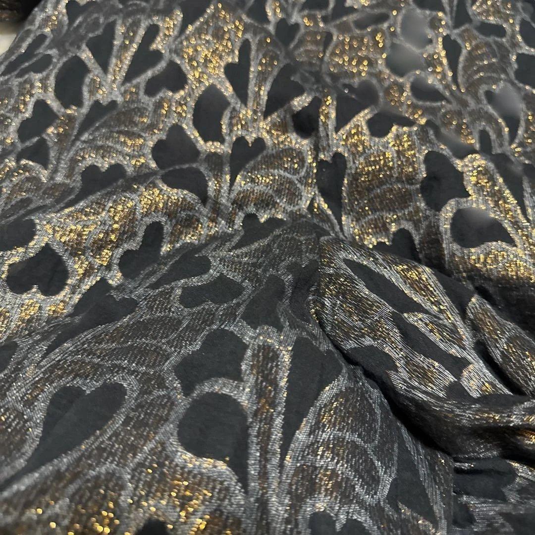 ROSBUD マグバイシー　ラメジャガード　オールインワン　ハート柄