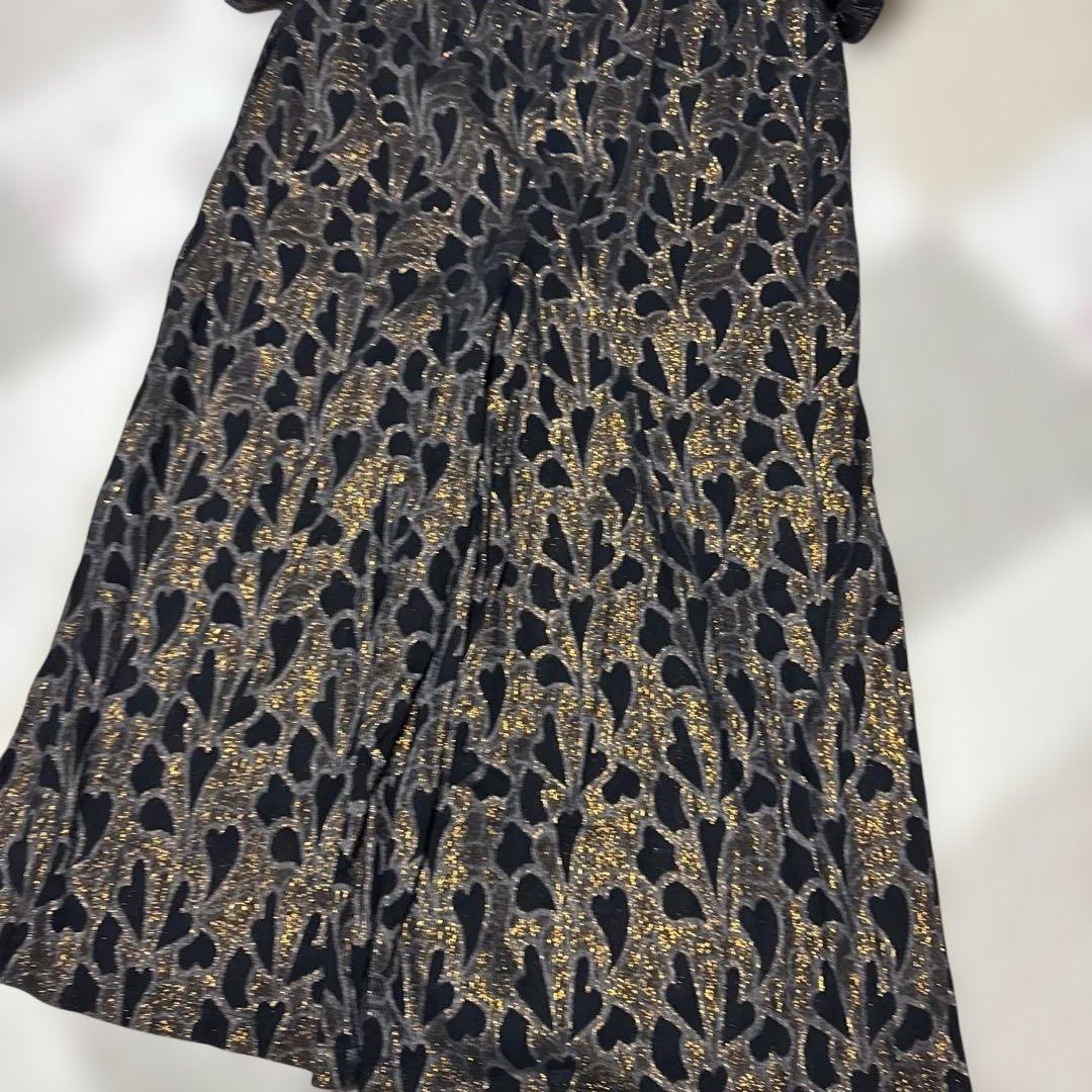 ROSBUD マグバイシー　ラメジャガード　オールインワン　ハート柄