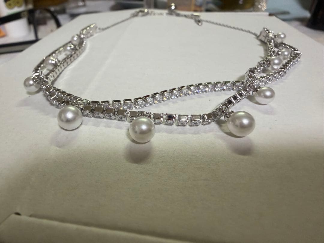 Swarovski ダブルストランド ネックレス