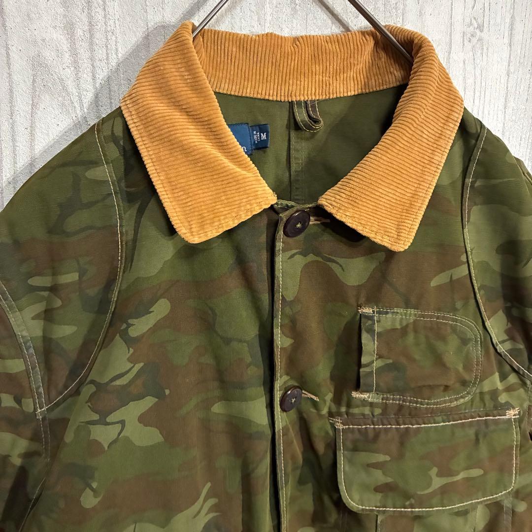 【希少モデル】ラルフローレン　襟コーデュロイ　カモ柄ハンティングジャケット　M