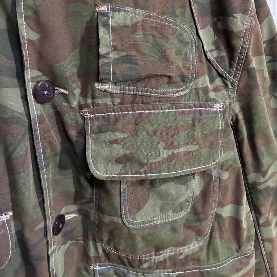 【希少モデル】ラルフローレン　襟コーデュロイ　カモ柄ハンティングジャケット　M