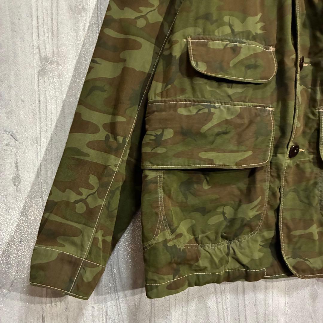 【希少モデル】ラルフローレン　襟コーデュロイ　カモ柄ハンティングジャケット　M