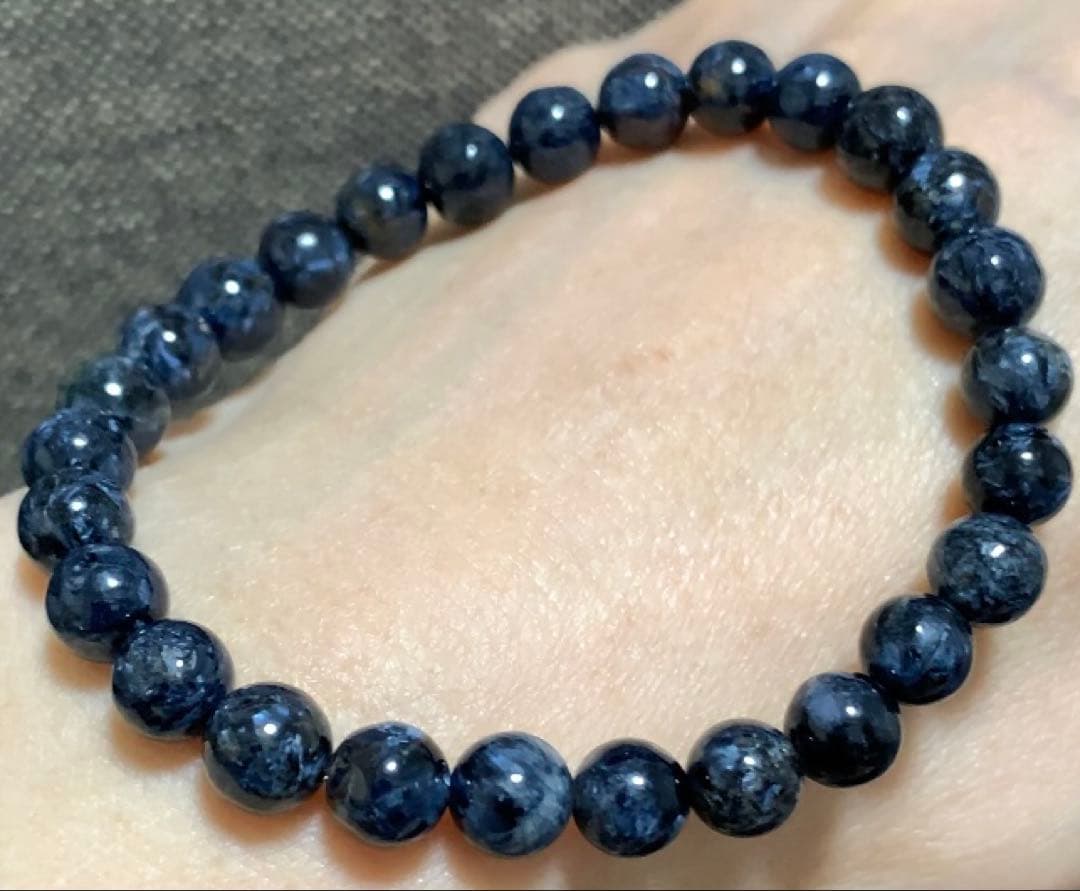 ⭐️希少石⭐️ブルーピーターサイト　ブレスレット　テンペストストーン