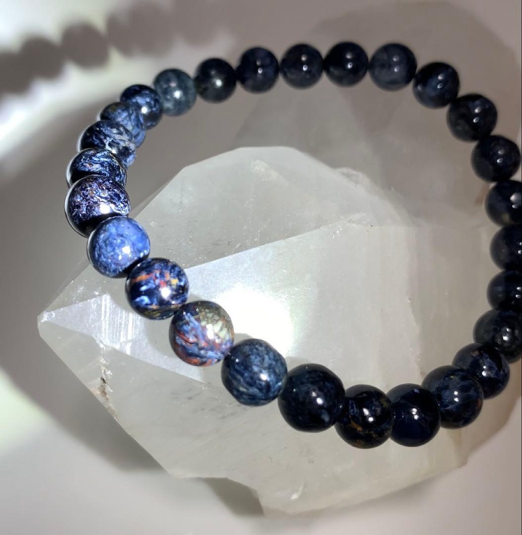 ⭐️希少石⭐️ブルーピーターサイト　ブレスレット　テンペストストーン