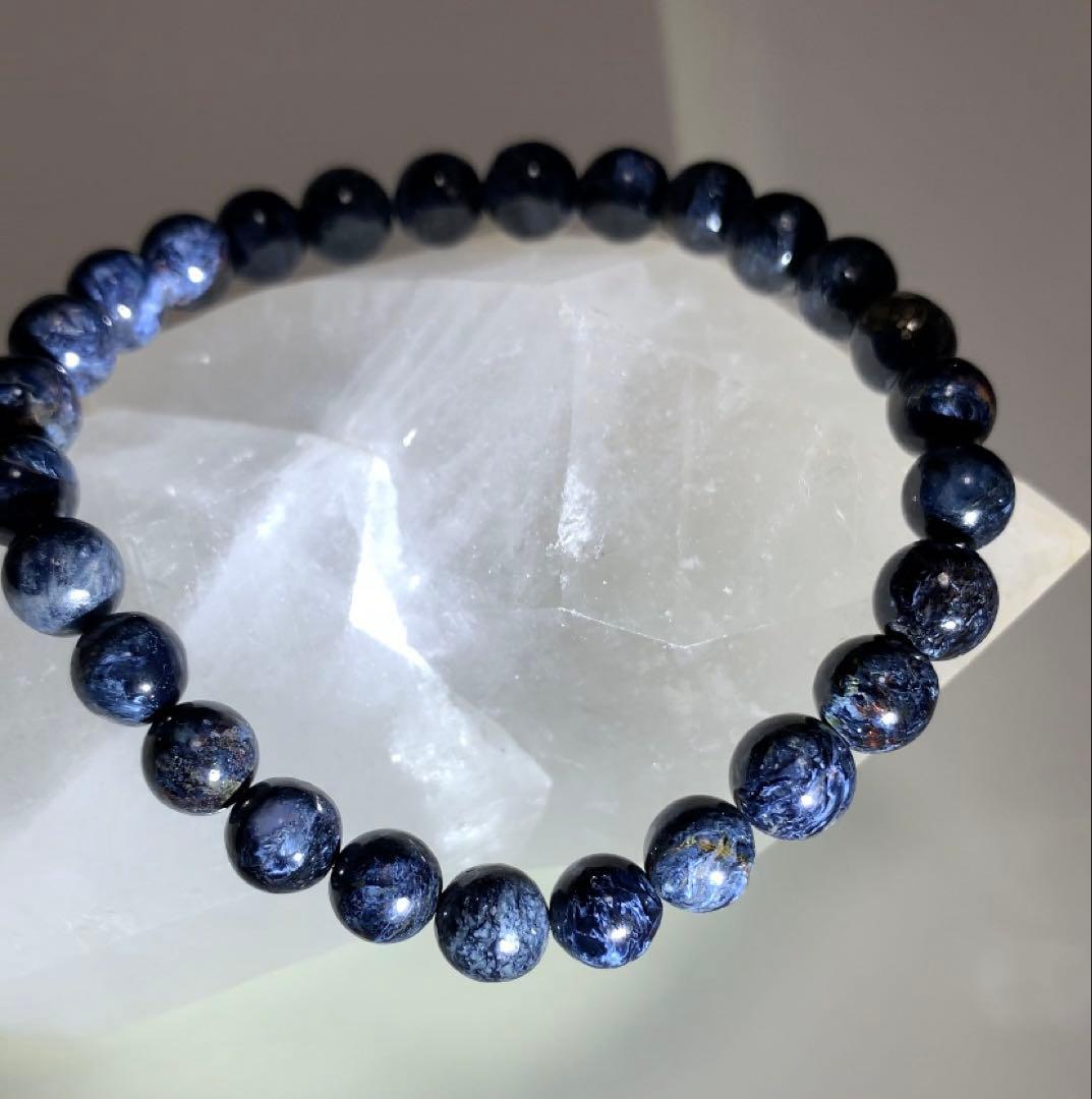 ⭐️希少石⭐️ブルーピーターサイト　ブレスレット　テンペストストーン