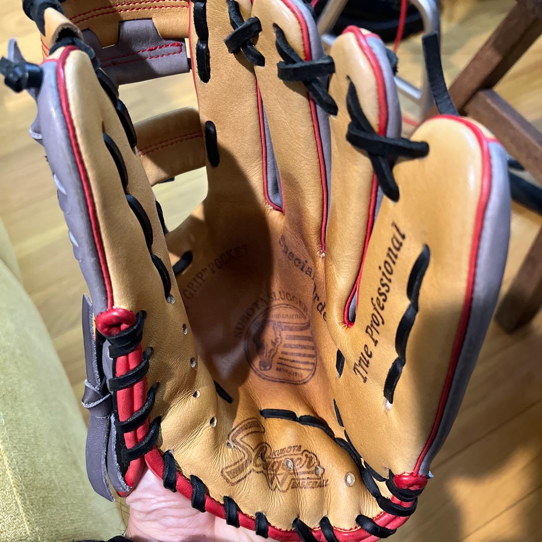 久保田スラッガー》軟式一般用内野手用限定モデルグレー×タン×レッド最終価格。