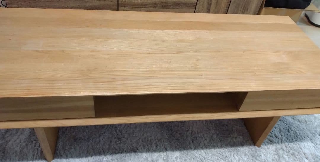 カリモク karimoku テーブル ピュアオーク色 幅120奥行45高さ38