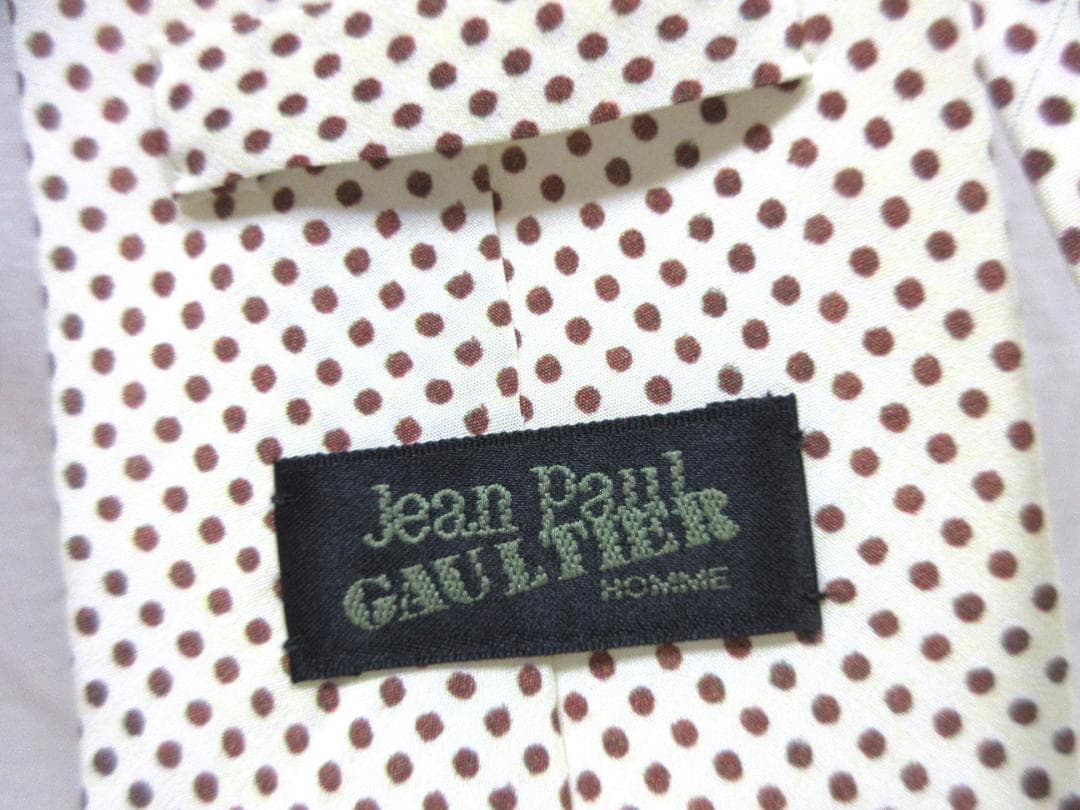 ジャンポール ゴルチェ GAULTIER　写真　ドット柄　ネクタイ　未使用品