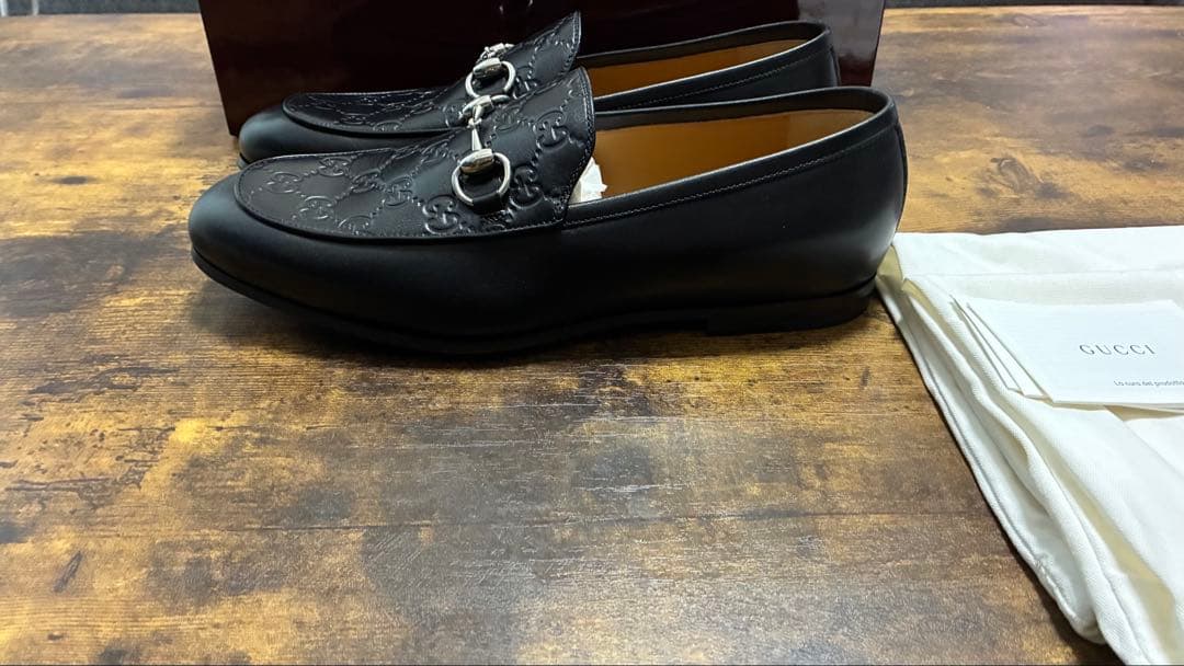 残り1日30%オフ 未使用　現行　Gucci ホースビットローファー　6.5