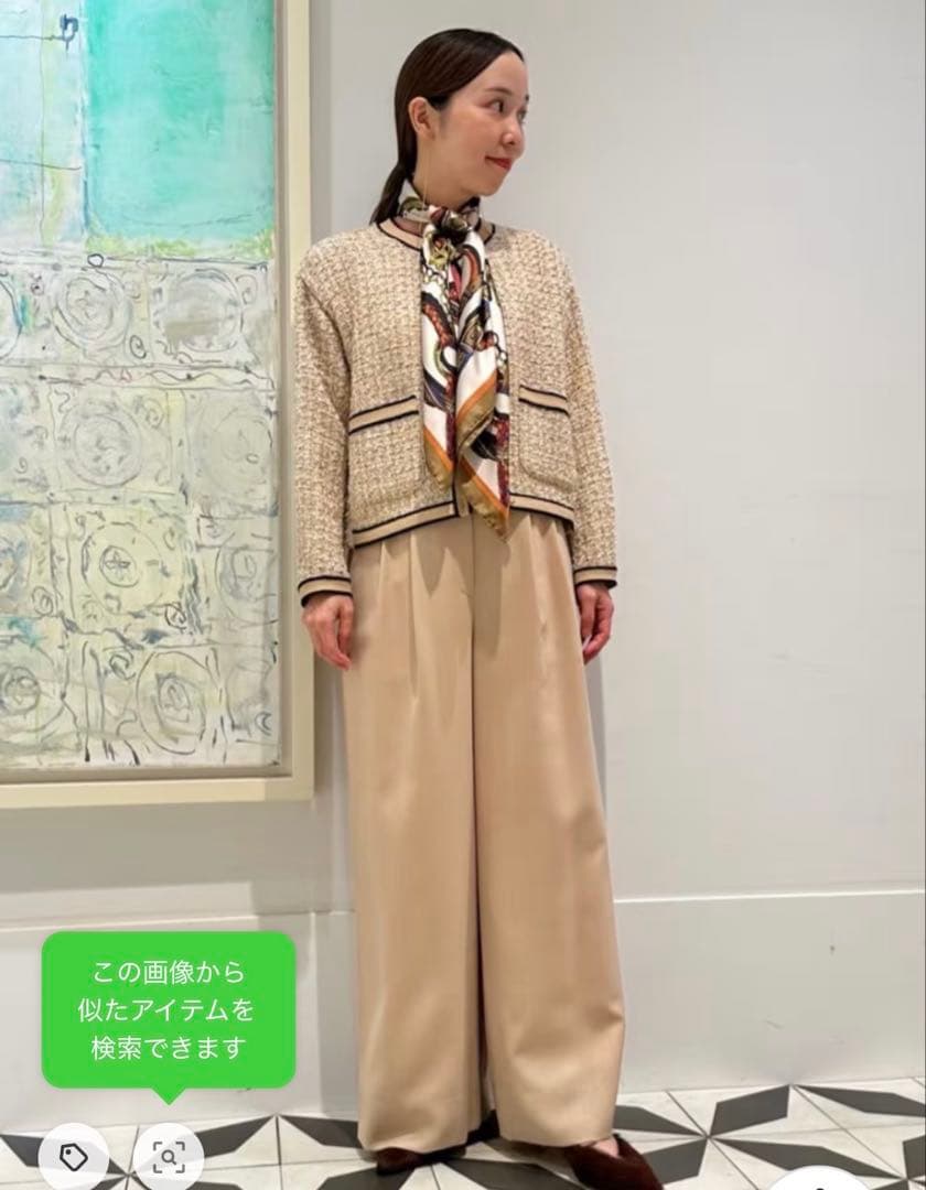 Ballsey ニットコンビツイード クルーネックジャケット36（9号）