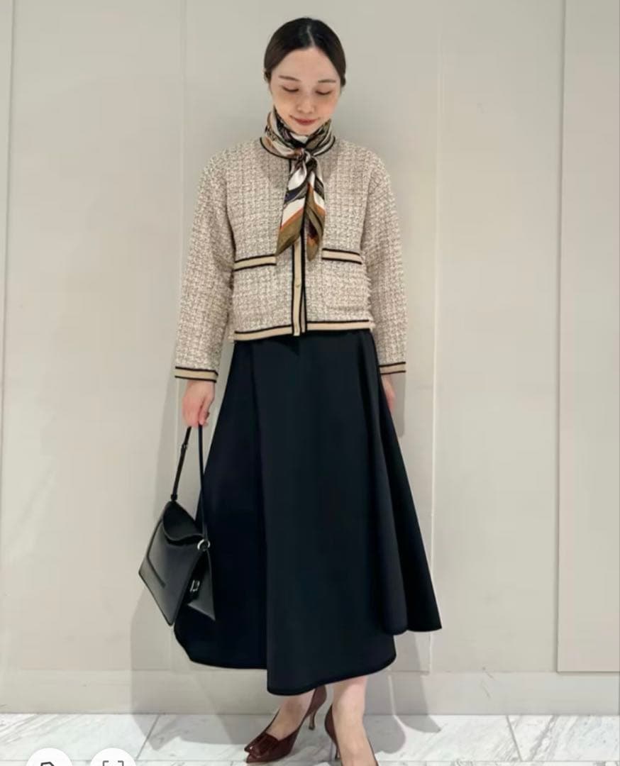 Ballsey ニットコンビツイード クルーネックジャケット36（9号）