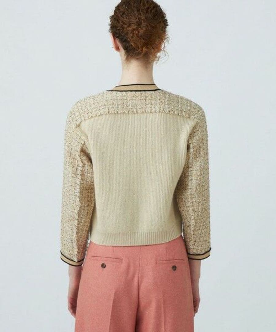 Ballsey ニットコンビツイード クルーネックジャケット36（9号）