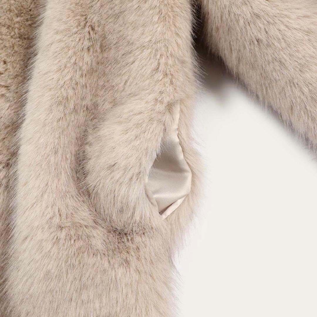 【新品】ribbonbit jade fur coat ファーコート アイボリー