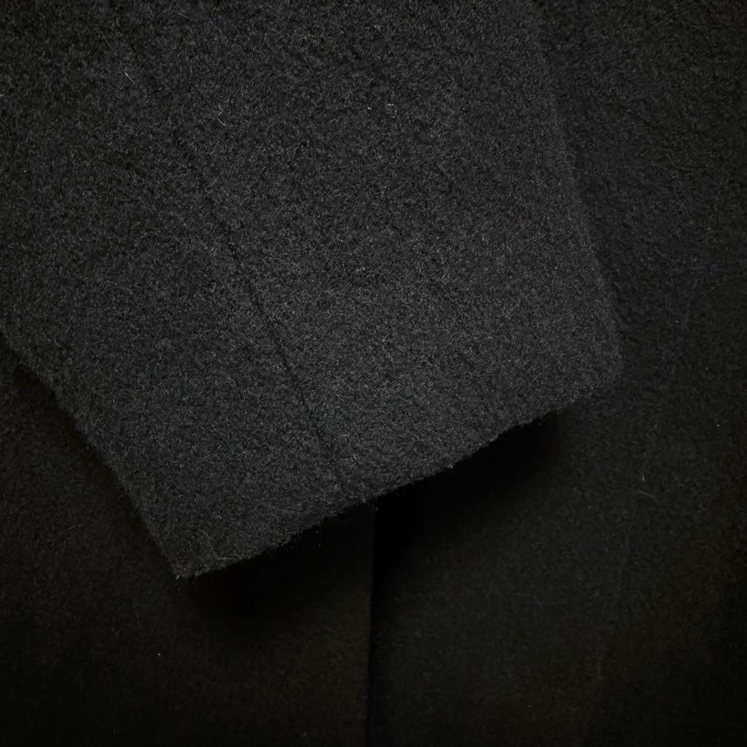 mizuiro ind ミズイロインド ステンカラーフレアコート ブラック