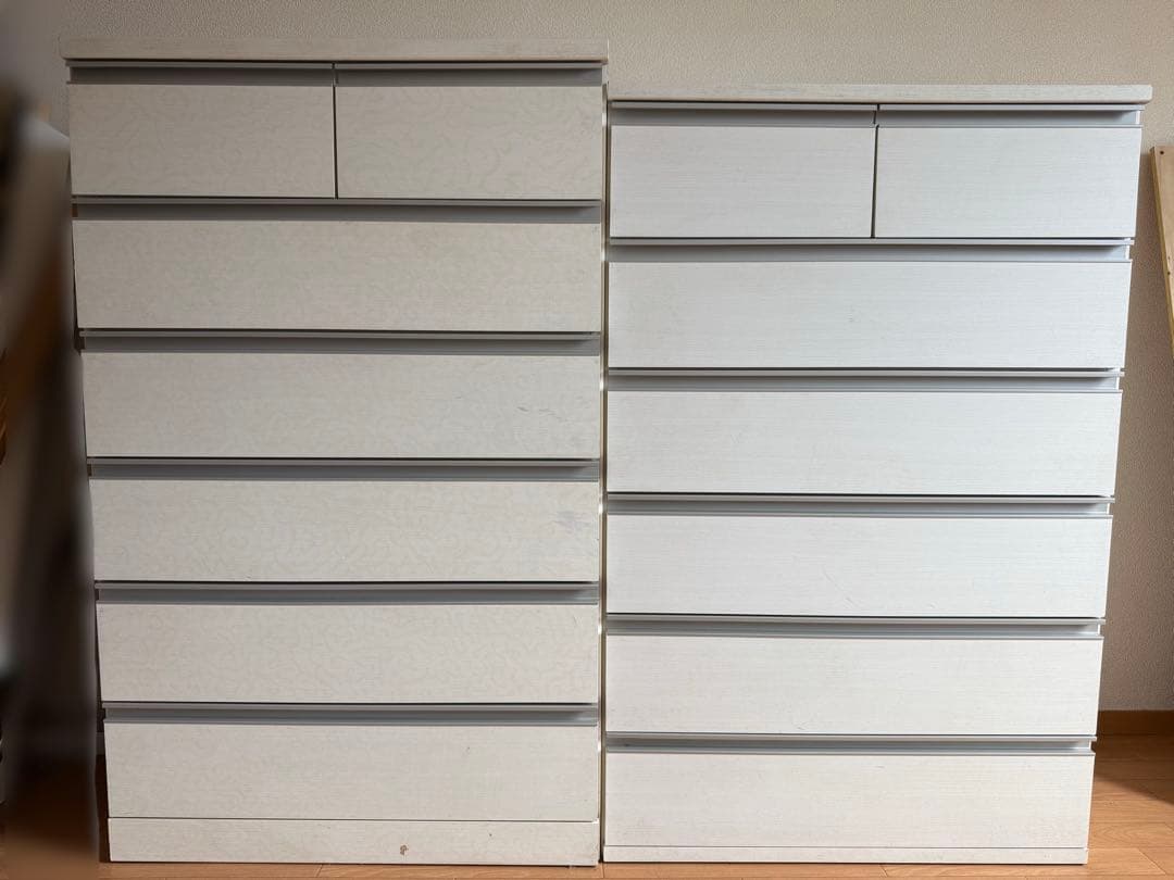 ハイチェスト ホワイト　6段W798×D420×H1280