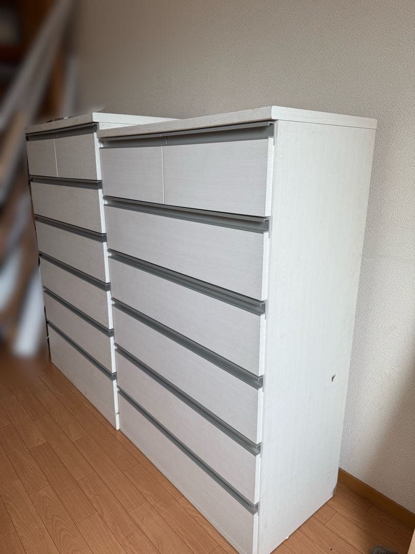 ハイチェスト ホワイト　6段W798×D420×H1280