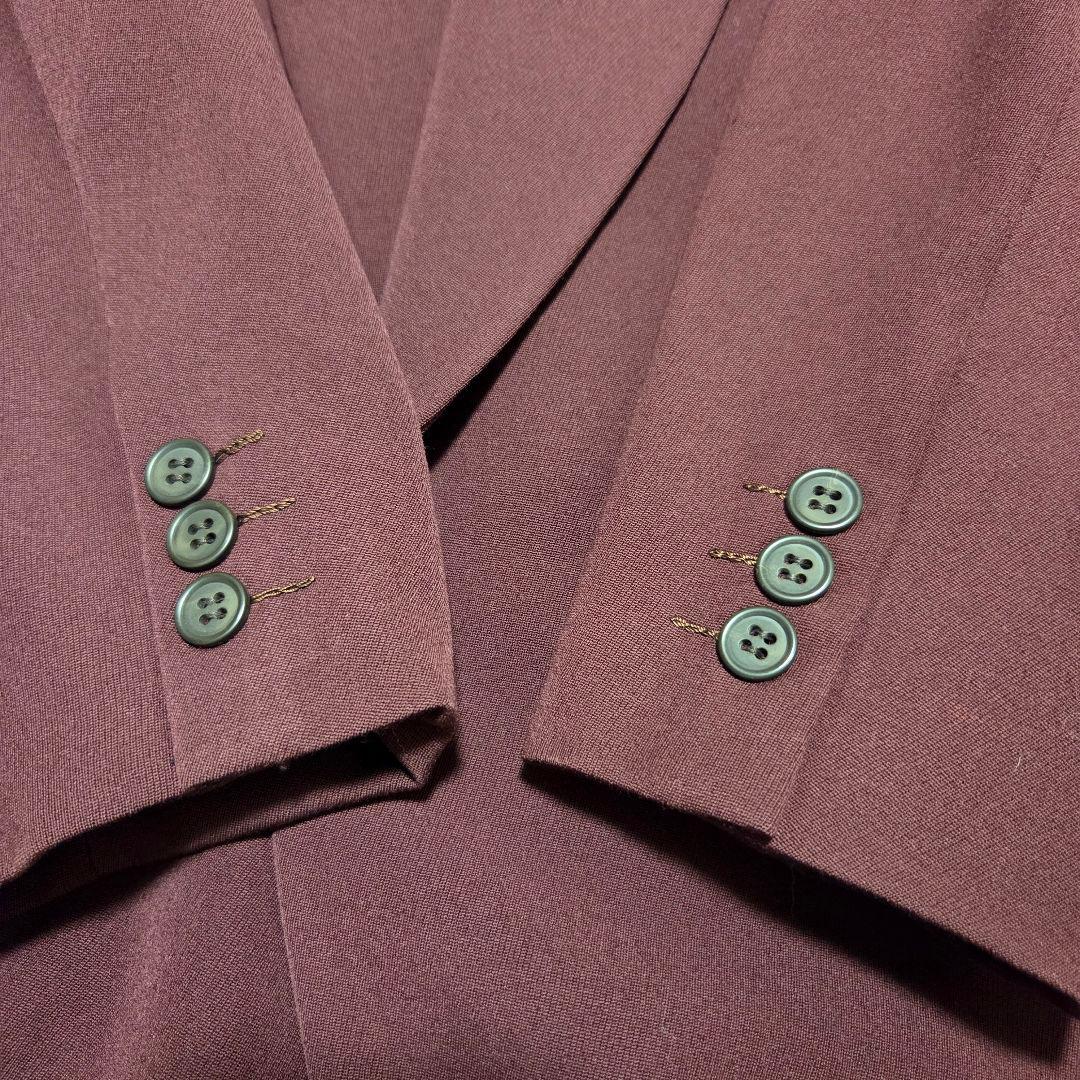 ダブルスーツ ウール100% 日本製 ヴァーガンディ ボルドー