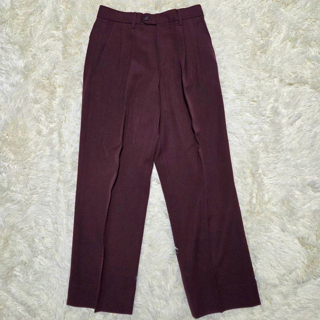 ダブルスーツ ウール100% 日本製 ヴァーガンディ ボルドー