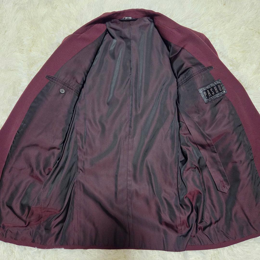 ダブルスーツ ウール100% 日本製 ヴァーガンディ ボルドー