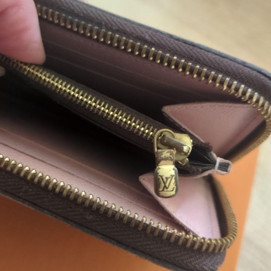 ルイヴィトン ポルトフォイユ クレマンス ダミエエベヌ ローズバレリーヌ 長財布