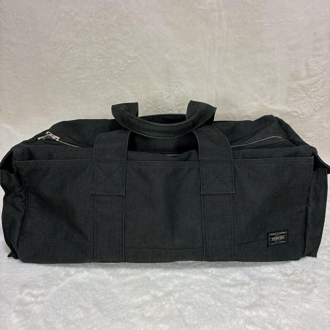 【希少:美品】PORTER ボストンバッグ ブラック　スモーキー トラベル