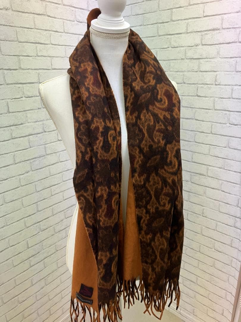（K03128）エトロ　ETRO　マフラー　ショール　大判　カシミヤ100％