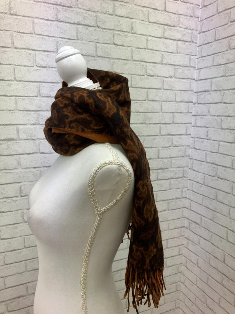 （K03128）エトロ　ETRO　マフラー　ショール　大判　カシミヤ100％